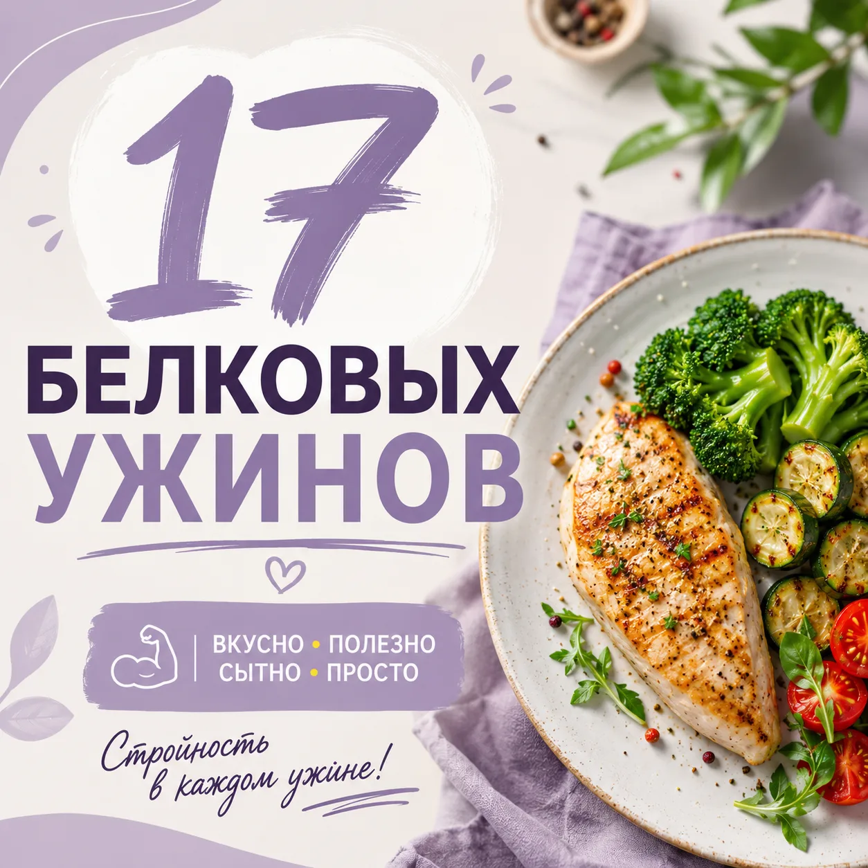 17 ВАРИАНТОВ БЕЛКОВОГО УЖИНА