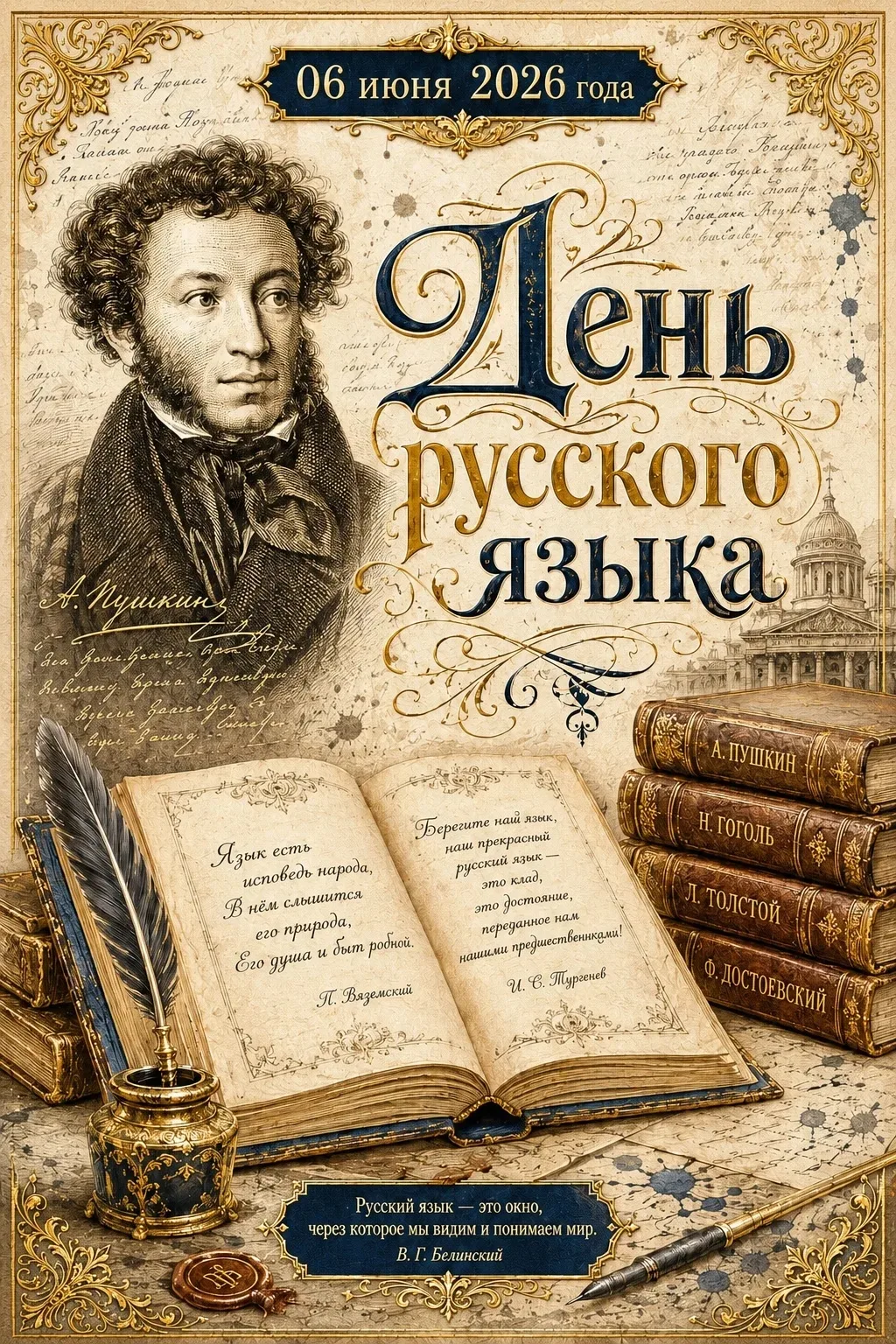✨️6 июня — День русского языка и Пушкинский день России

Праздник, который напоминает нам о единстве
