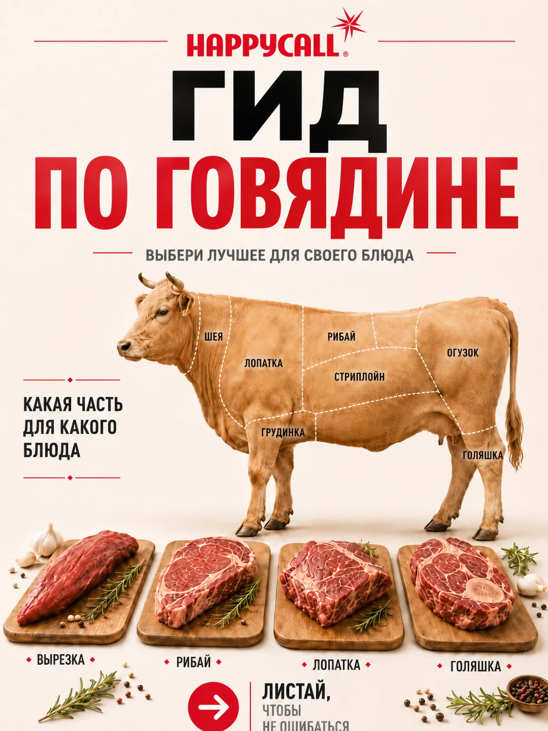 Мясо можно испортить ещё до того, как оно попадёт на плиту — просто выбрав не ту часть 🥩 

Рибай пр