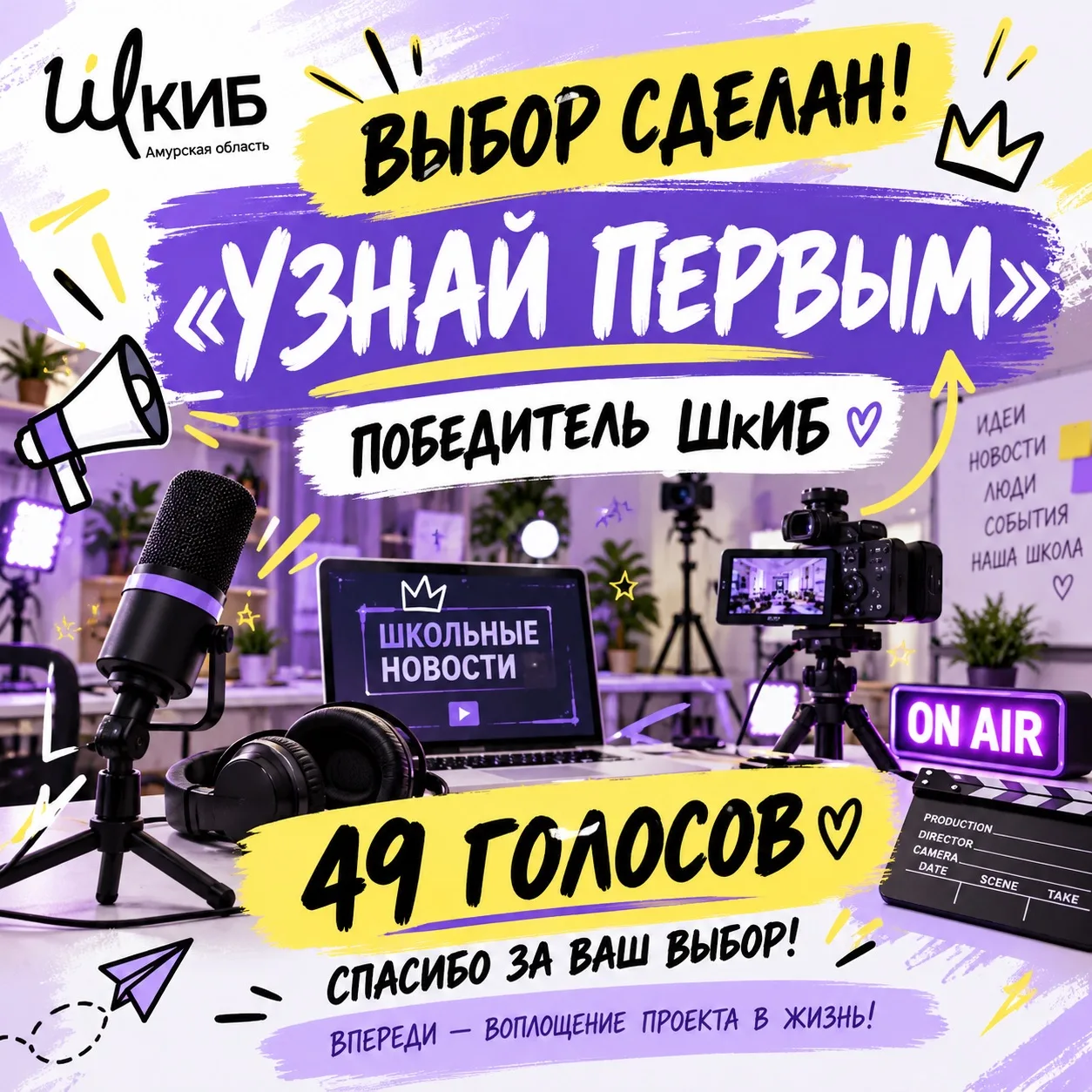 🏆 Выбор сделан! Победитель ШкИБ — проект «Узнай первым»!