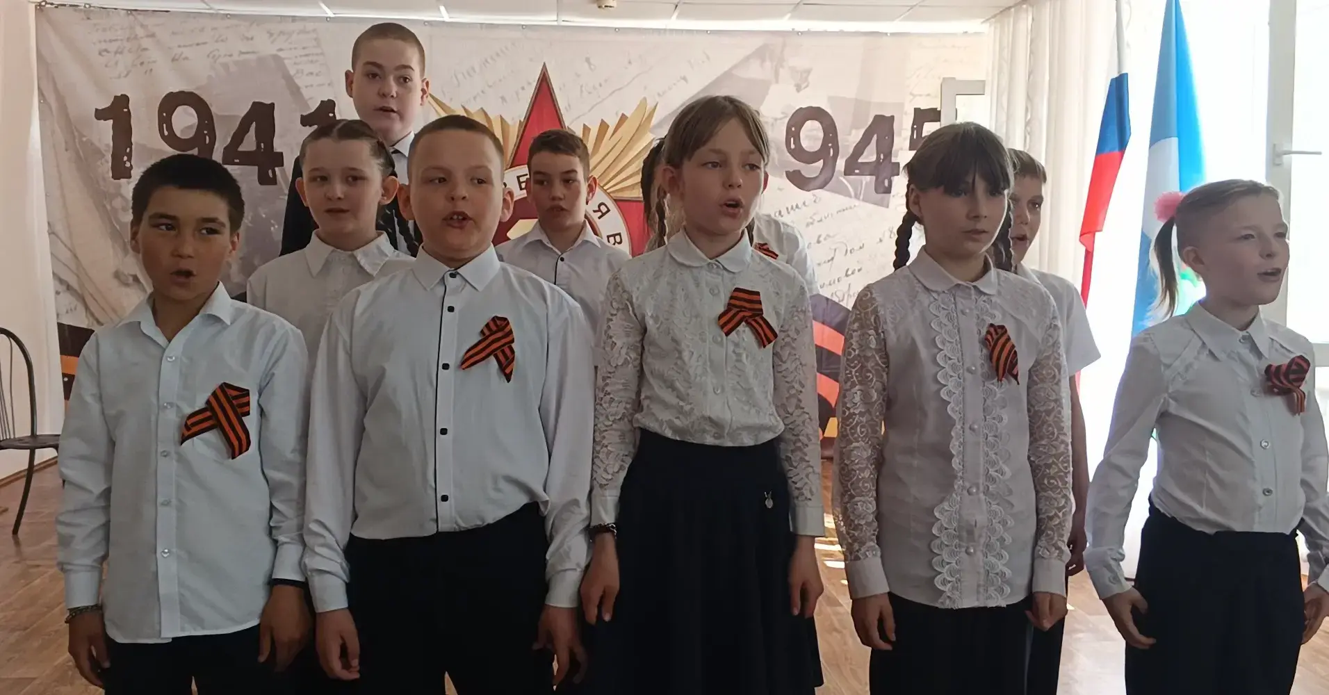 В школе состоялся праздничный концерт, посвященный   Дню Победы. Это всенародный праздн...