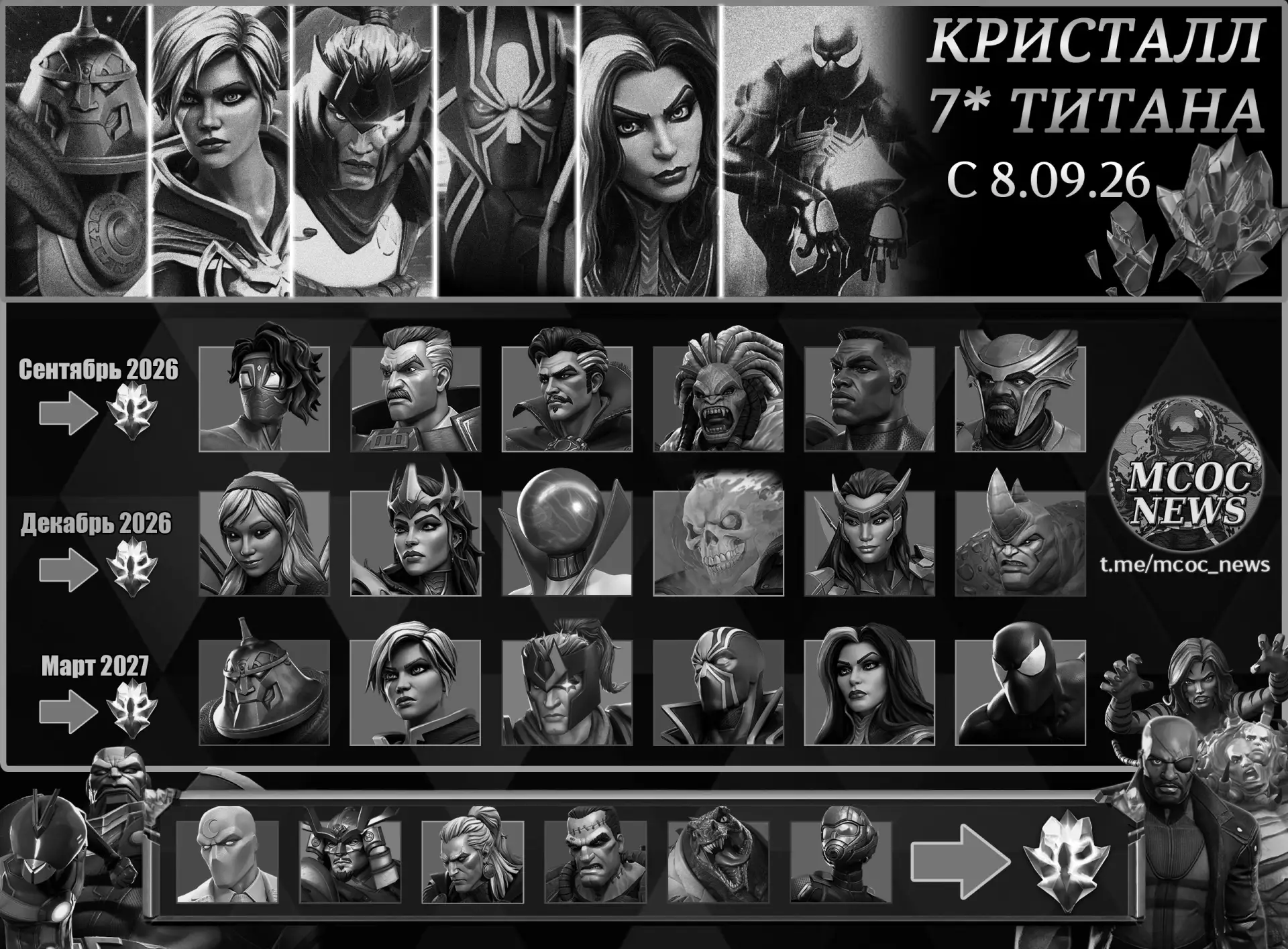💎Инфографика кристалла Титана, который обновится сегодня