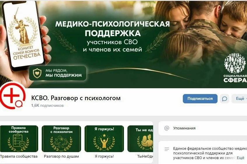 Участники СВО и члены их семей из Владимирской области могут получить психологическую п...