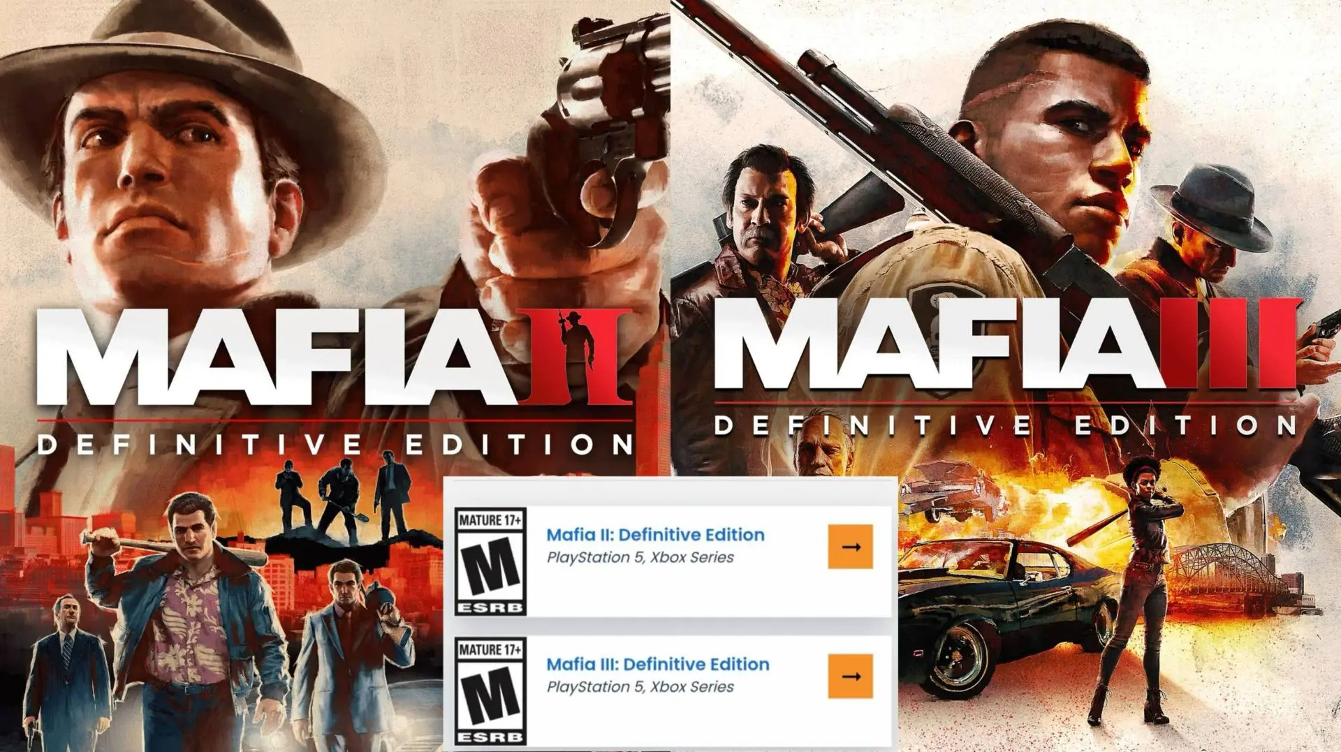 В базе ESRB засветились PS5-версии Mafia II и Mafia III – похоже, эти игры скоро получа...