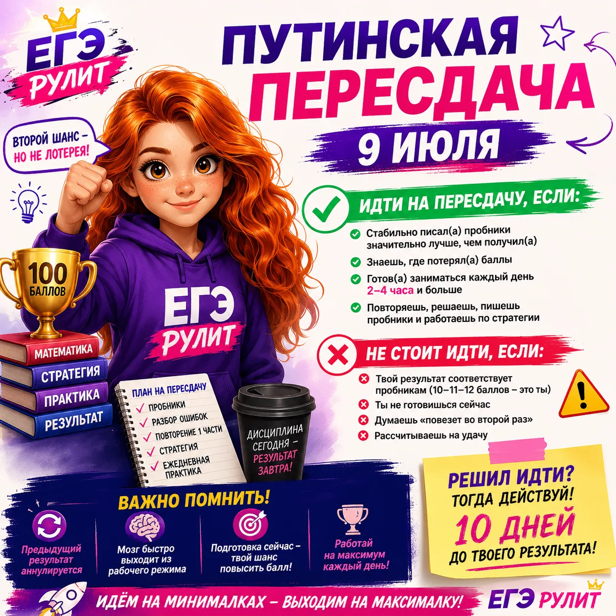 ⚠️ Путинская пересдача 9 июля: идти или не идти?