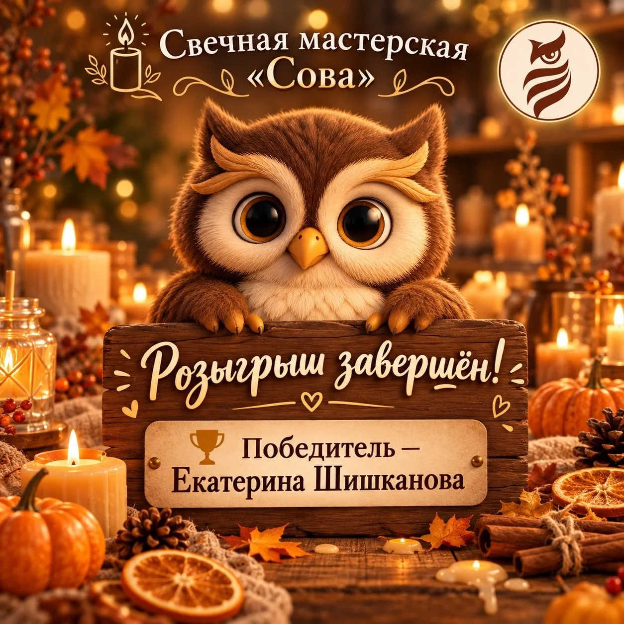 Розыгрыш завершён! 🎉