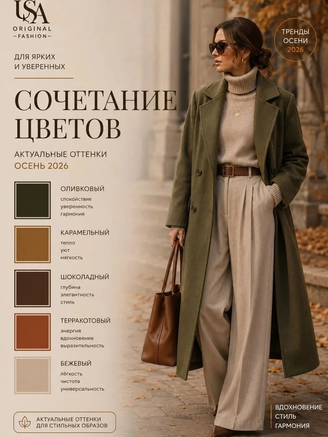 Варианты цветовых комбинаций на осень 2026🍂.