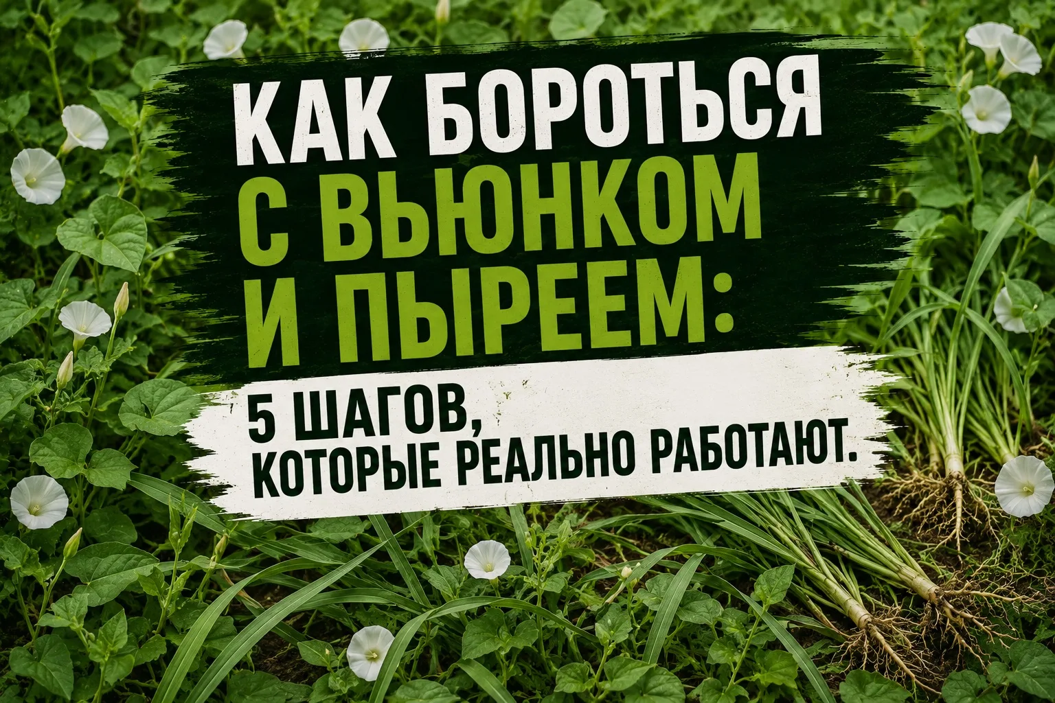 ВЬЮНОК И ПЫРЕЙ ЗАХВАТИЛИ УЧАСТОК? 🌿 5 ШАГОВ, ПОСЛЕ КОТОРЫХ ОНИ СДАЮТСЯ!