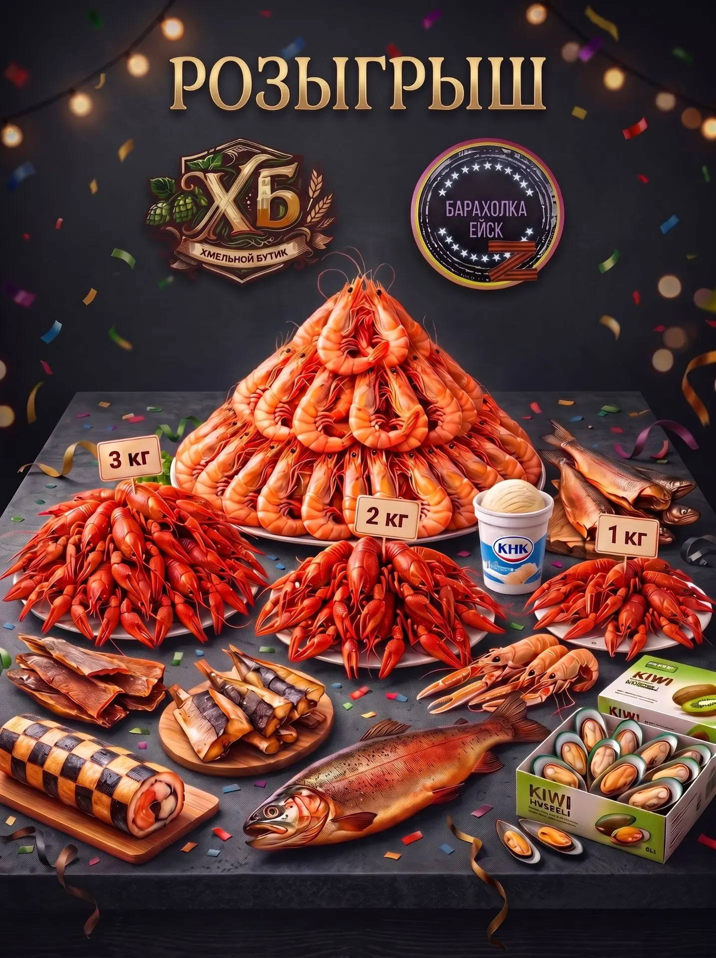🥳🦐БОЛЬШОЙ РОЗЫГРЫШ ОТ «ХМЕЛЬНОГО БУТИКА» «БАРАХОЛКА ЕЙСК»🦞🎉