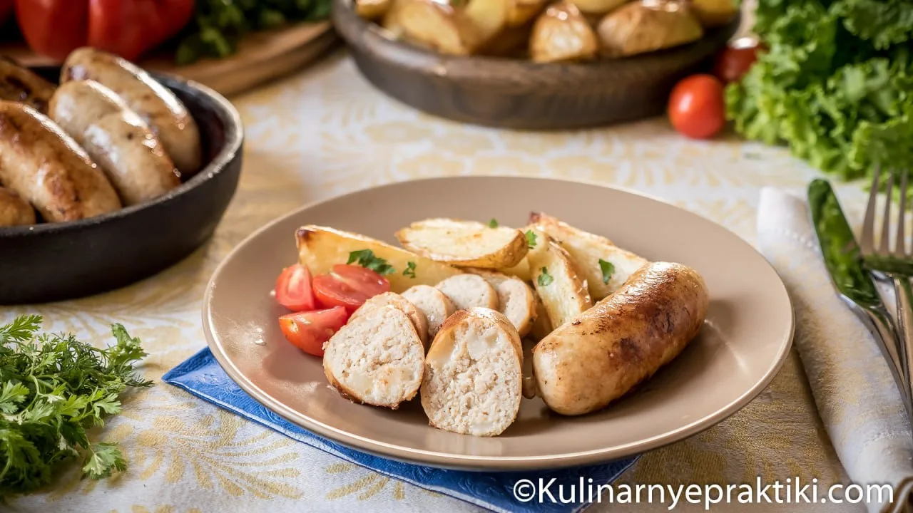 Сливочные куриные колбаски с сыром