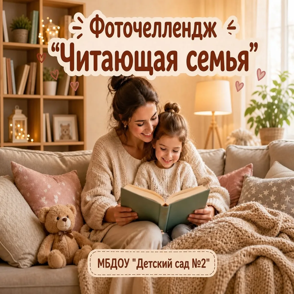 В нашем детском саду прошел фоточеллендж "Читающая семья".От всей души благодарим родит...