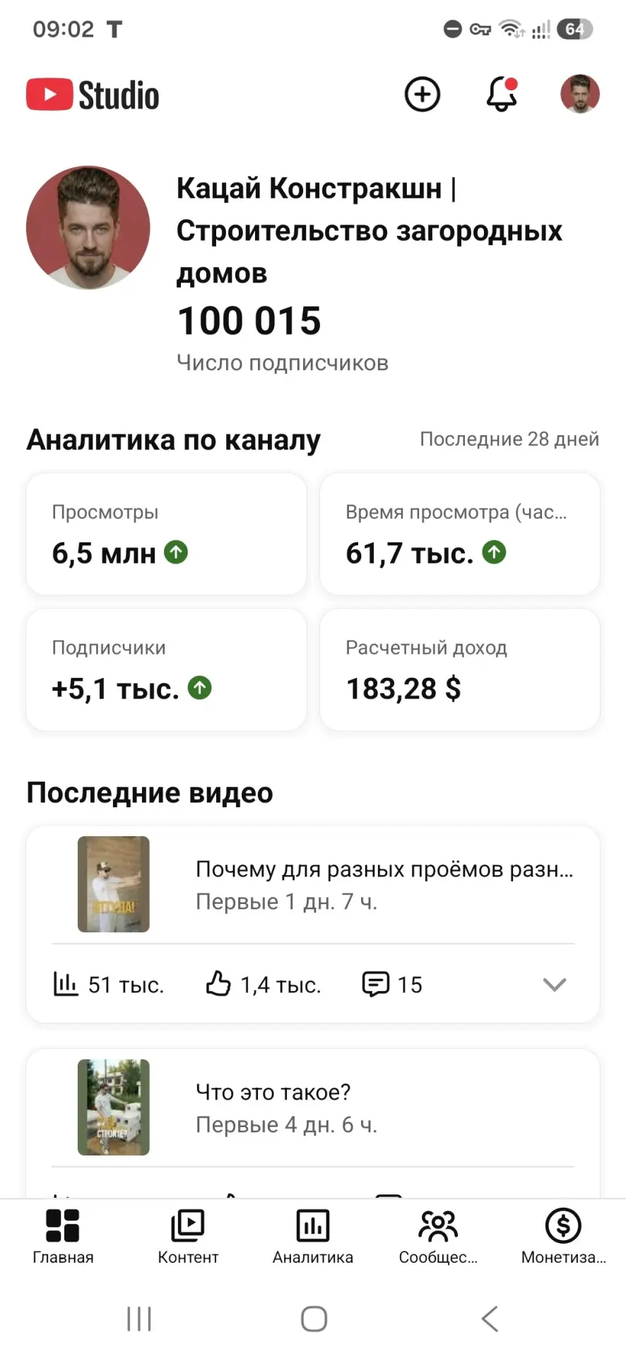 100к подписчиков на ютубе