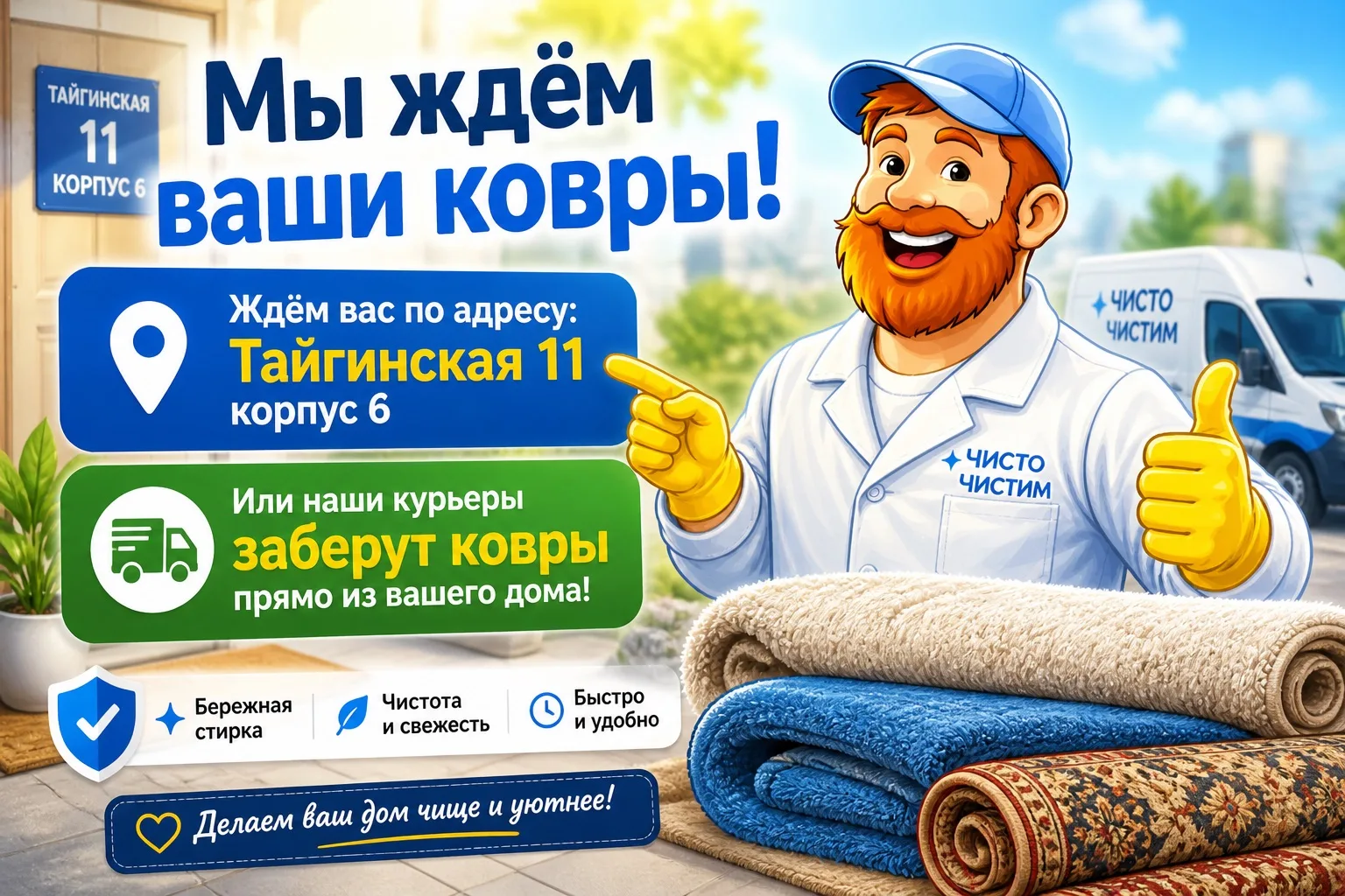 Мы аккуратно и глубоко стираем ковры на профессиональном оборудовании: