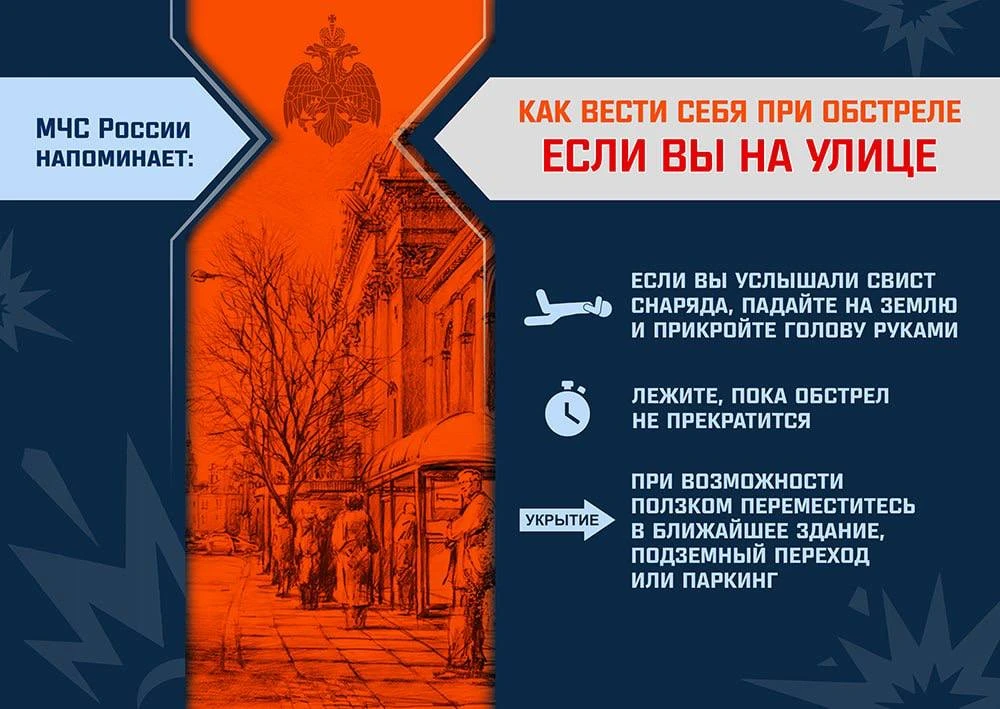 ❗Алгоритм действий при обстреле