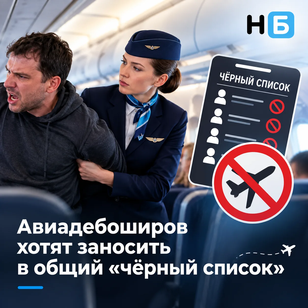 ✈️ Авиадебоширов могут начать заносить в общий «чёрный список» всех авиакомпаний.