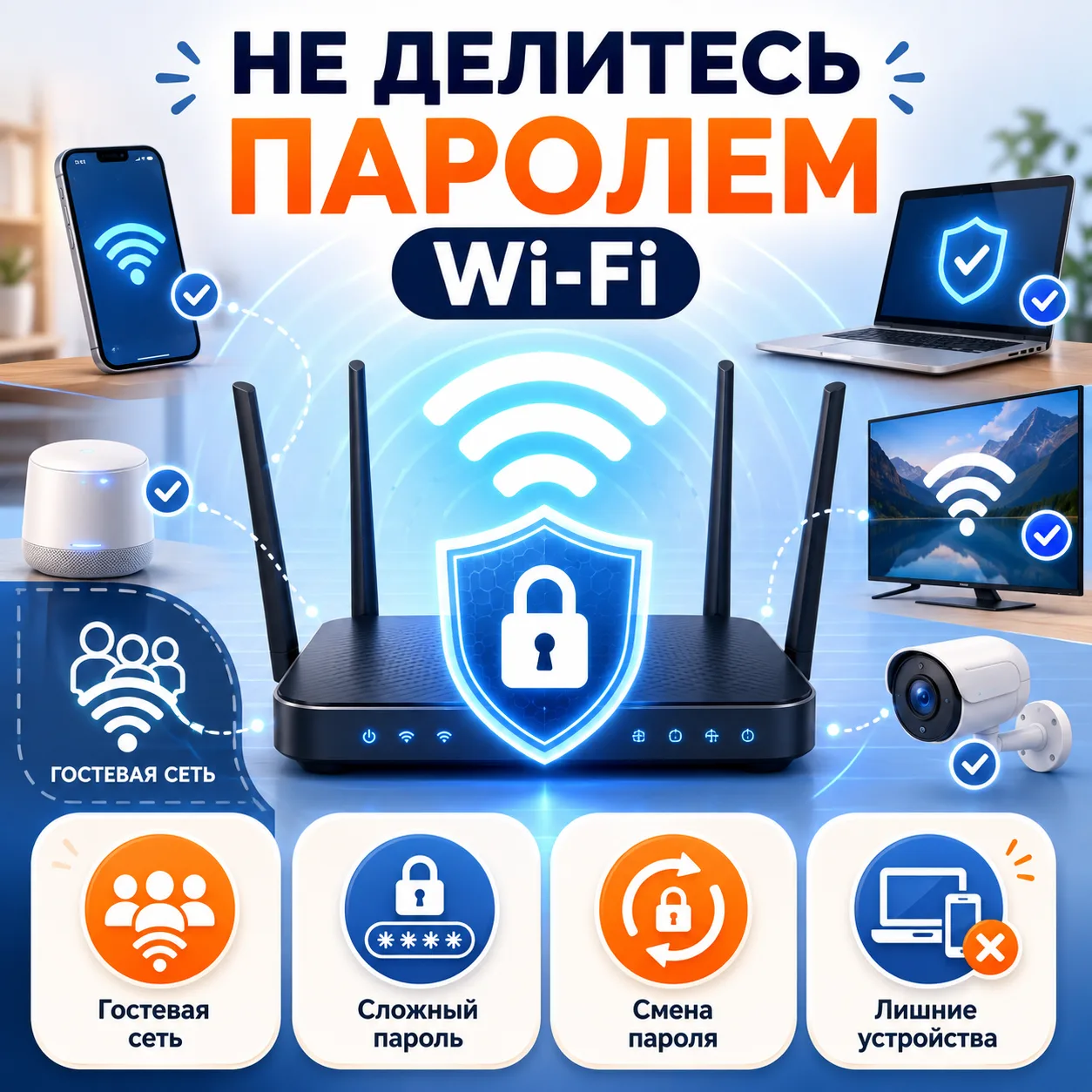 🔐 Почему не стоит сообщать пароль от Wi-Fi всем подряд

Домашний Wi-Fi — это не просто интернет для