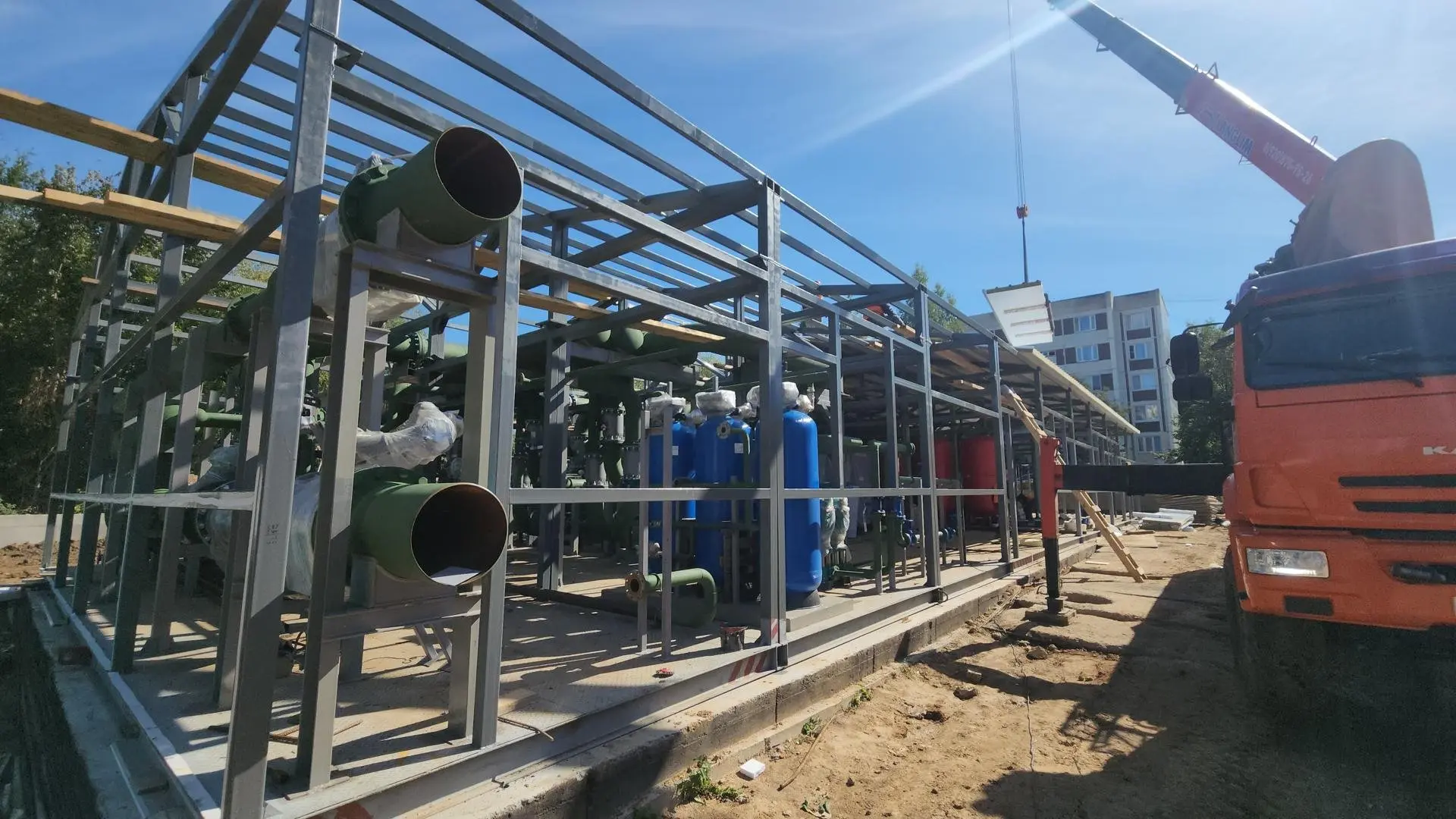 На Подольской улице завершают строительство новой газовой котельной