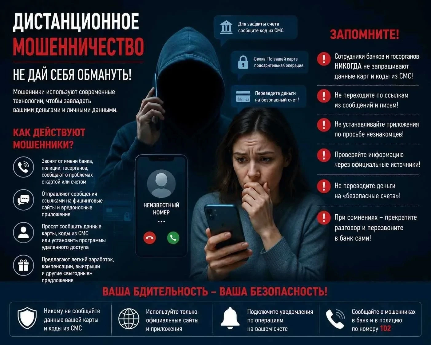 ⚠️Осторожно: дистанционные мошенники!