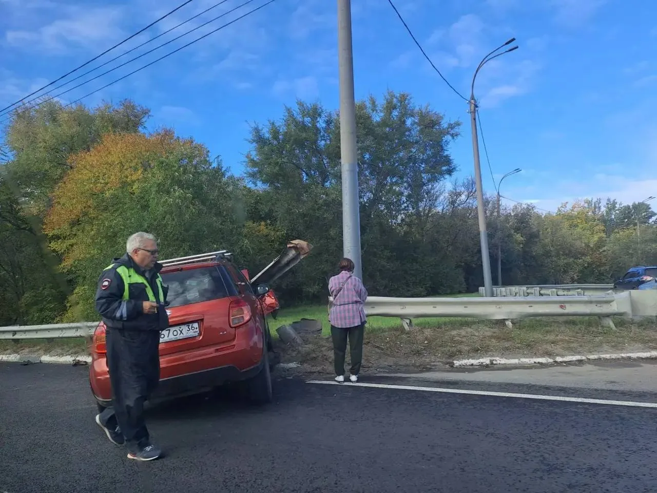 У Центрального парка на виадуке случилось ДТП