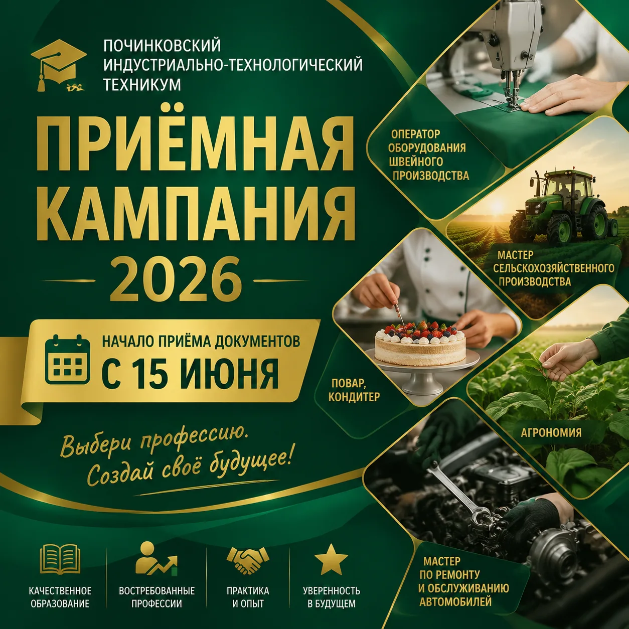 ❗Починковский индустриально-технологический техникум открыл набор на новый 2026-2027 учебный год❗При