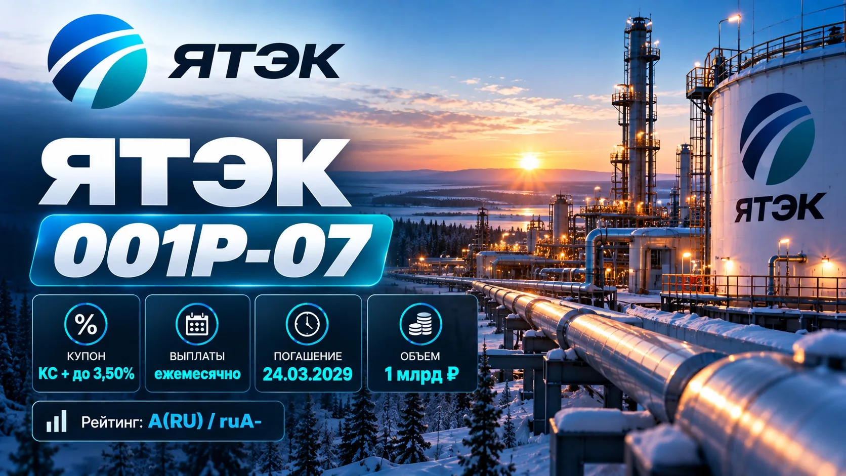 👨‍💻 Новый выпуск облигаций ЯТЭК 001Р-07