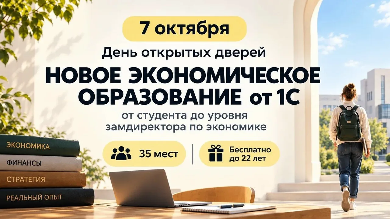 💛 1С:Бесплатно: образовательная программа «1С:Заместитель по экономике»
