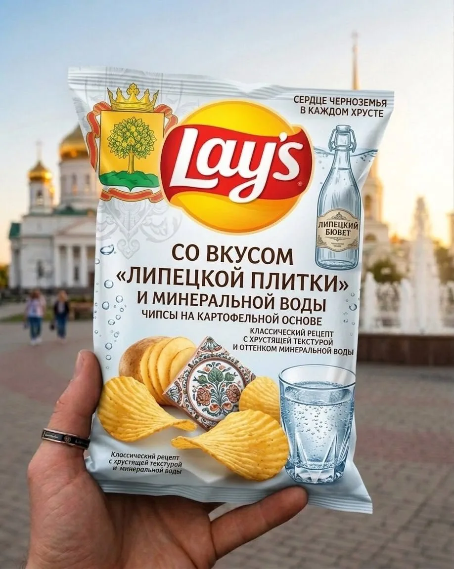 🍟 «Lays» выпустили лимитированную коллекцию со вкусом Липецка  Сразу скажем — это не реклама, нам за