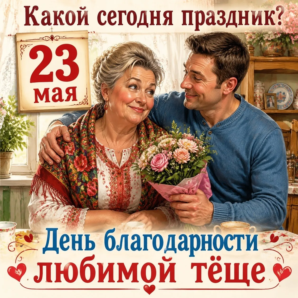 🗓  23 мая – отмечается 16 праздников.  ✅ День благодарности любимой тёще ✅ День кладоискателя ✅ Всем