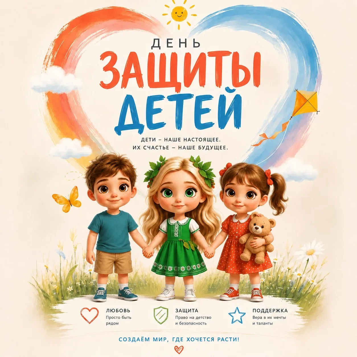 🎈 1 июня — День защиты детей и первый день лета! 🎈