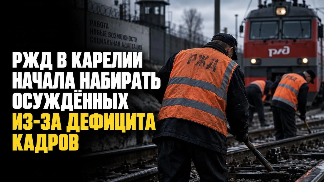 РЖД В КАРЕЛИИ НАЧАЛА НАБИРАТЬ ОСУЖДЁННЫХ ИЗ-ЗА ДЕФИЦИТА КАДРОВ