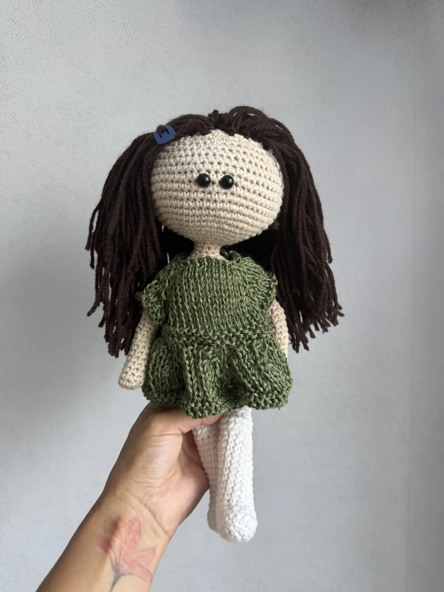 Вчера я довязала платье 💚 А цвет какой красивый! Еще доработаю, потом покажу ☺️