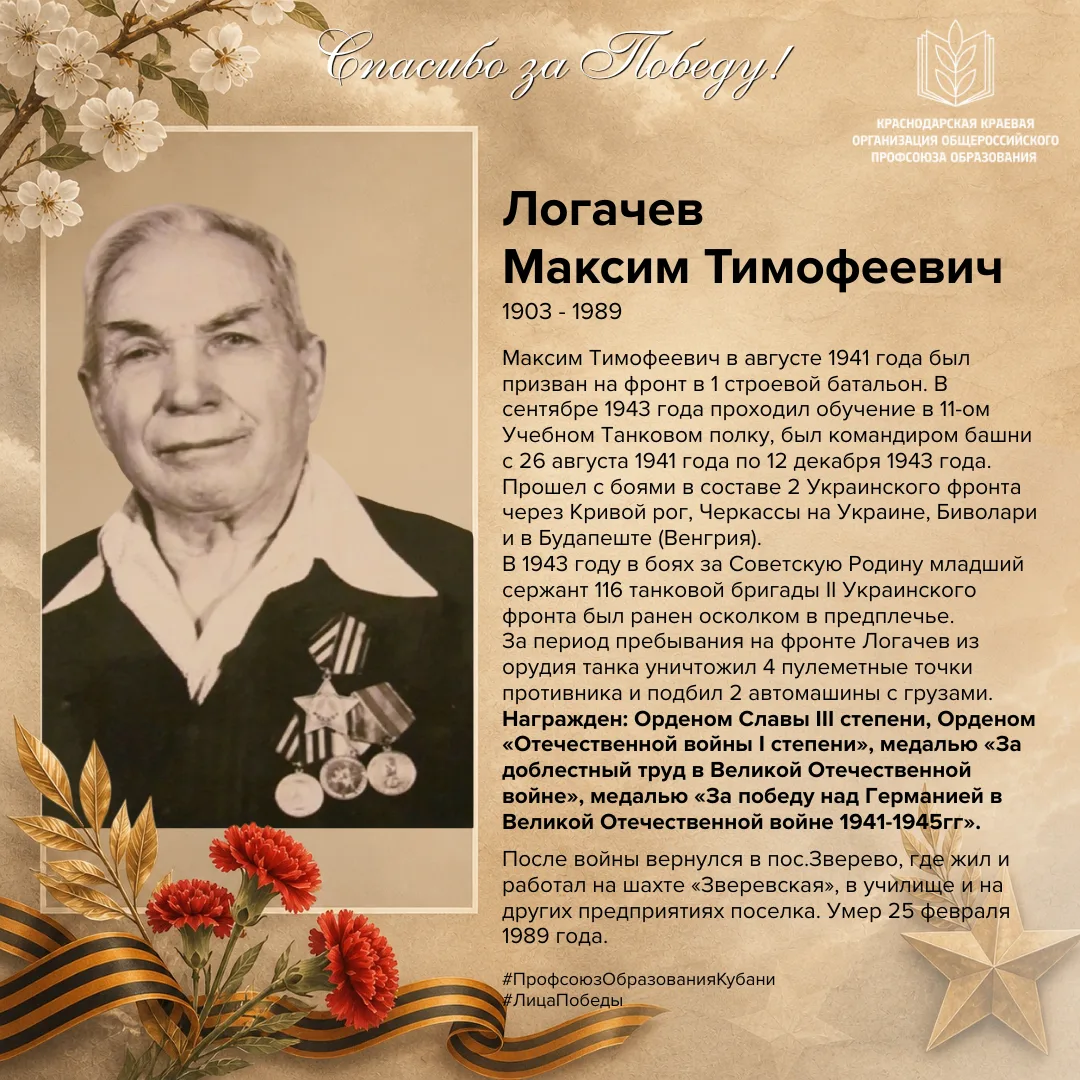 🎗️Спасибо за Победу!  Участники интернет-акции «Лица Победы: расскажи о своем герое»