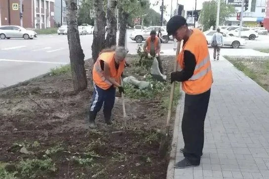 В Благовещенске обновили 20 тысяч квадратных метров газонов. На этой неделе рабочие ГСТ...