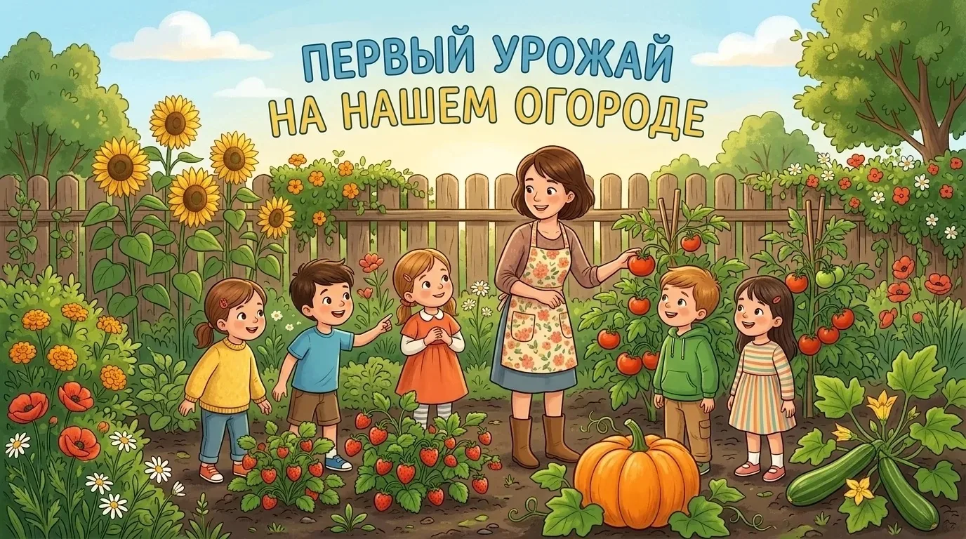 Вот и настал тот волшебный момент — на нашем огороде созревает первый урожай клубники! 🍓

Сегодня д