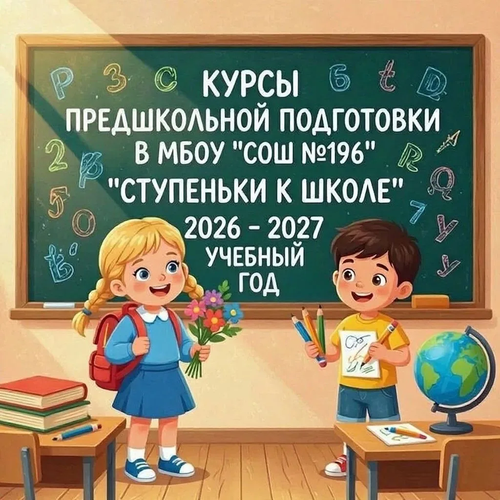 Уважаемые родители! 👋Со 2 сентября 2026 года школа №196 открывает курсы предшкольной п...