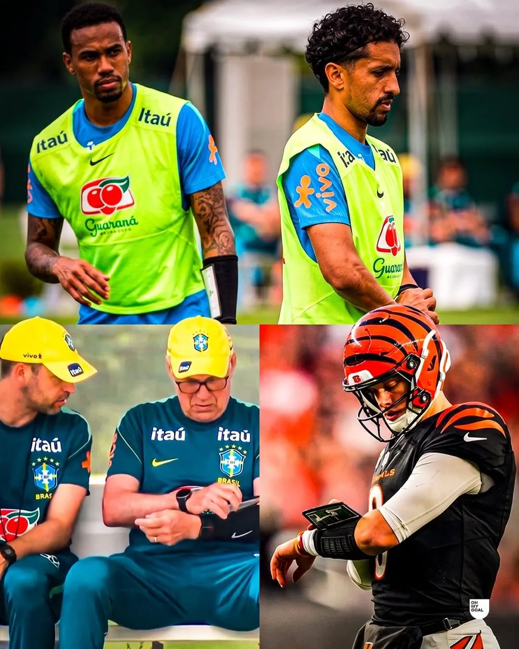 🇧🇷🏈 Сборная Бразилии вдохновилась НФЛ. Игроки носят нарукавники

У сборной Бразилии новая фишка н