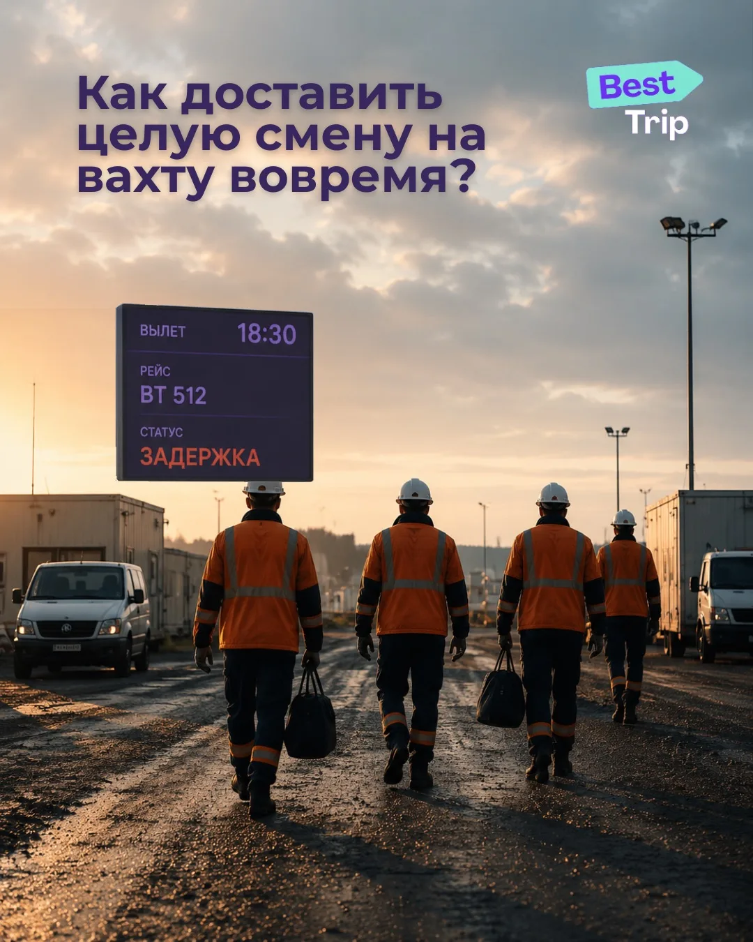 👷 50 сотрудников должны быть на объекте в понедельник. А теперь представьте, что один ...