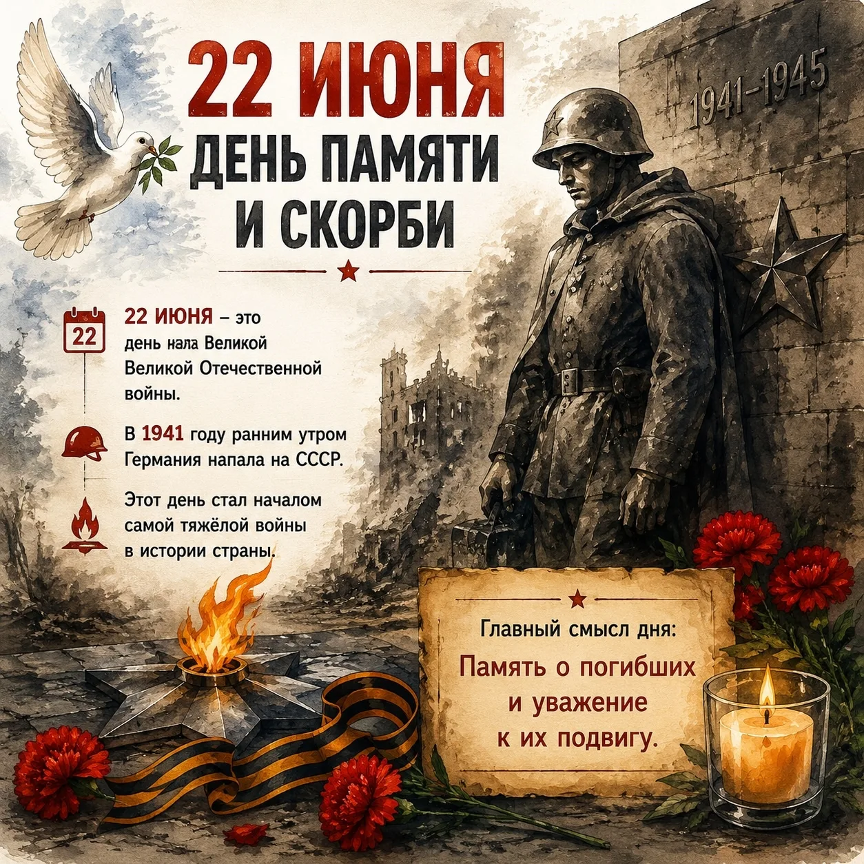 ‼️ 22 июня - День памяти и скорби. 🇷🇺