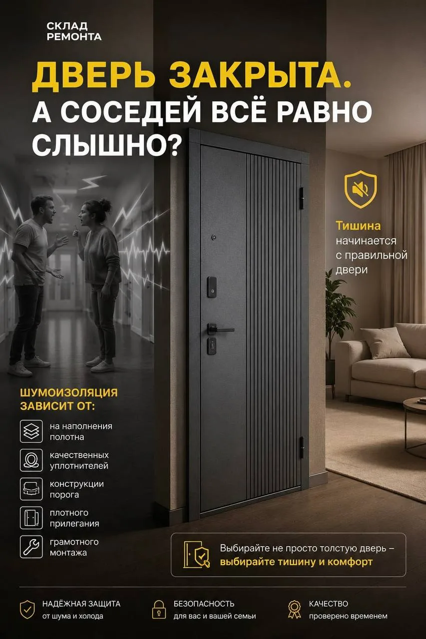 ДВЕРЬ ЗАКРЫТА. А СОСЕДЕЙ ВСЁ РАВНО СЛЫШНО?