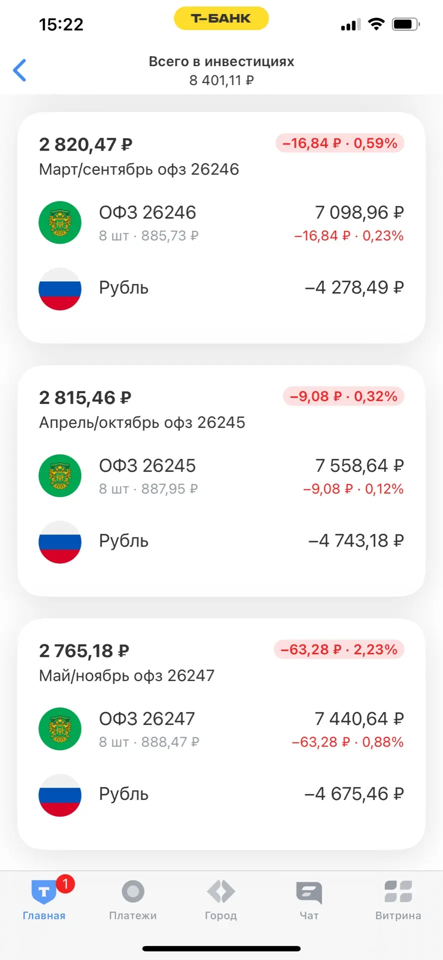 Новости с фермы в Т- инвестициях, пришли первые выплаты в этом году – 478 ₽