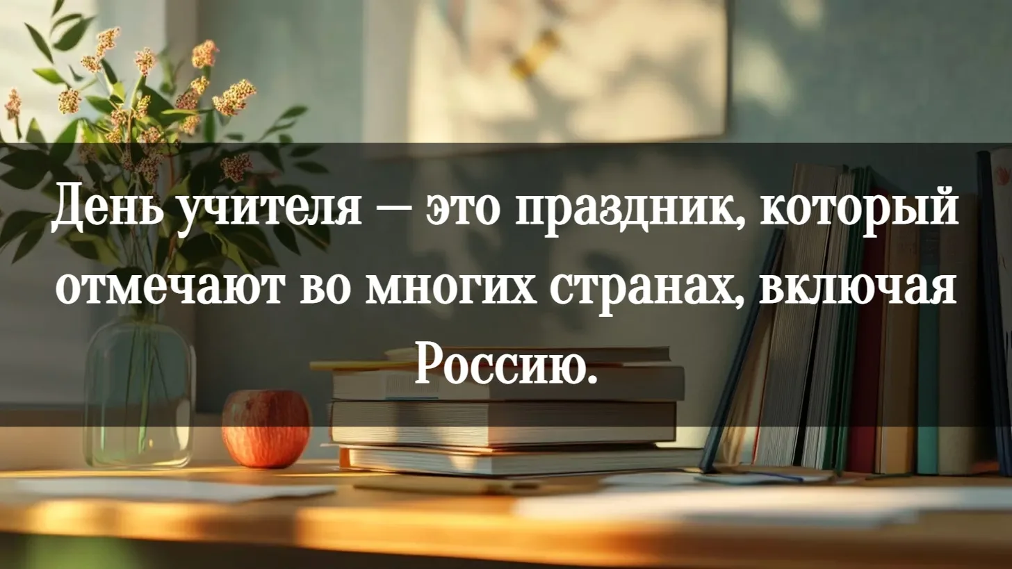 День учителя в России отмечают 5 октября!