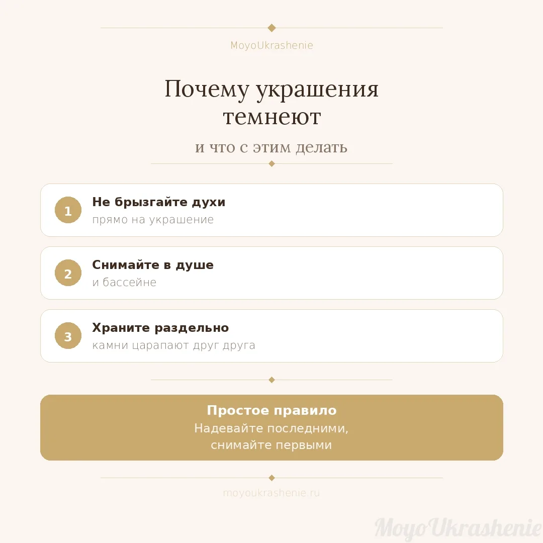💎 Почему ваши украшения темнеют и что с этим делать