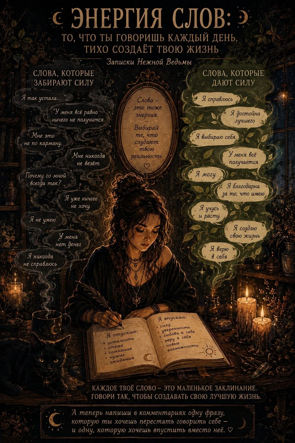 🕯 ЭНЕРГИЯ СЛОВ: ТО, ЧТО ТЫ ГОВОРИШЬ КАЖДЫЙ ДЕНЬ, ТИХО СОЗДАЁТ ТВОЮ ЖИЗНЬ