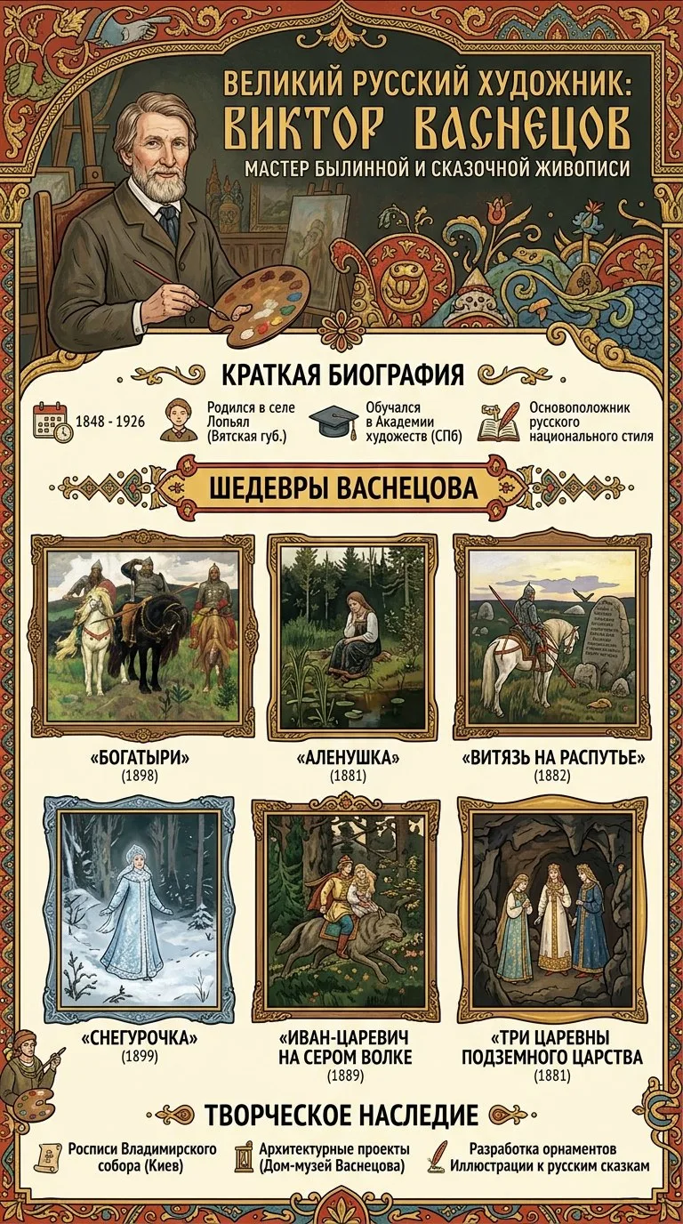 🎨 Магия Васнецова: почему 15 июня — дата, когда оживают сказки?

15 июня — день, когда мир отмечает