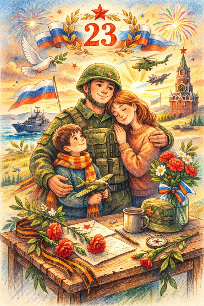 Сегодня, 23 февраля, мы отмечаем День защитника Отечества — праздник мужества, силы дух...