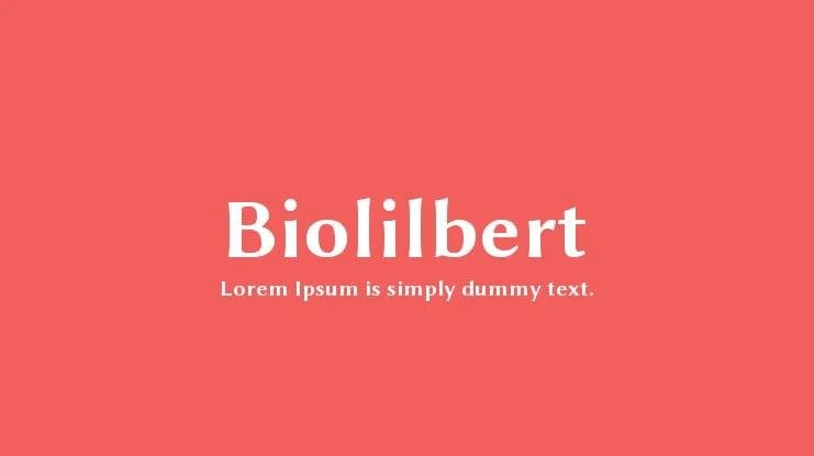 Шрифт Biolilbert

#Антиква

Красивая антиква с поддержкой кириллицы, в архиве 4 начертания – Regular