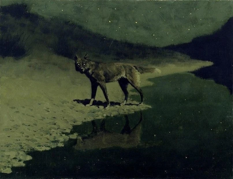 «Волк в лунном свете»,1909