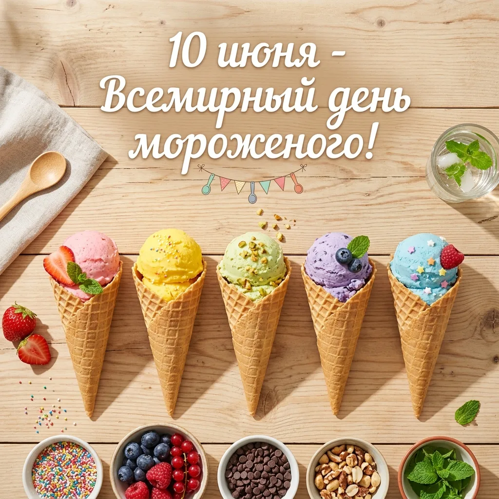🍦Знаете ли вы, что 10 июня отмечается Всемирный день мороженого? 🍦