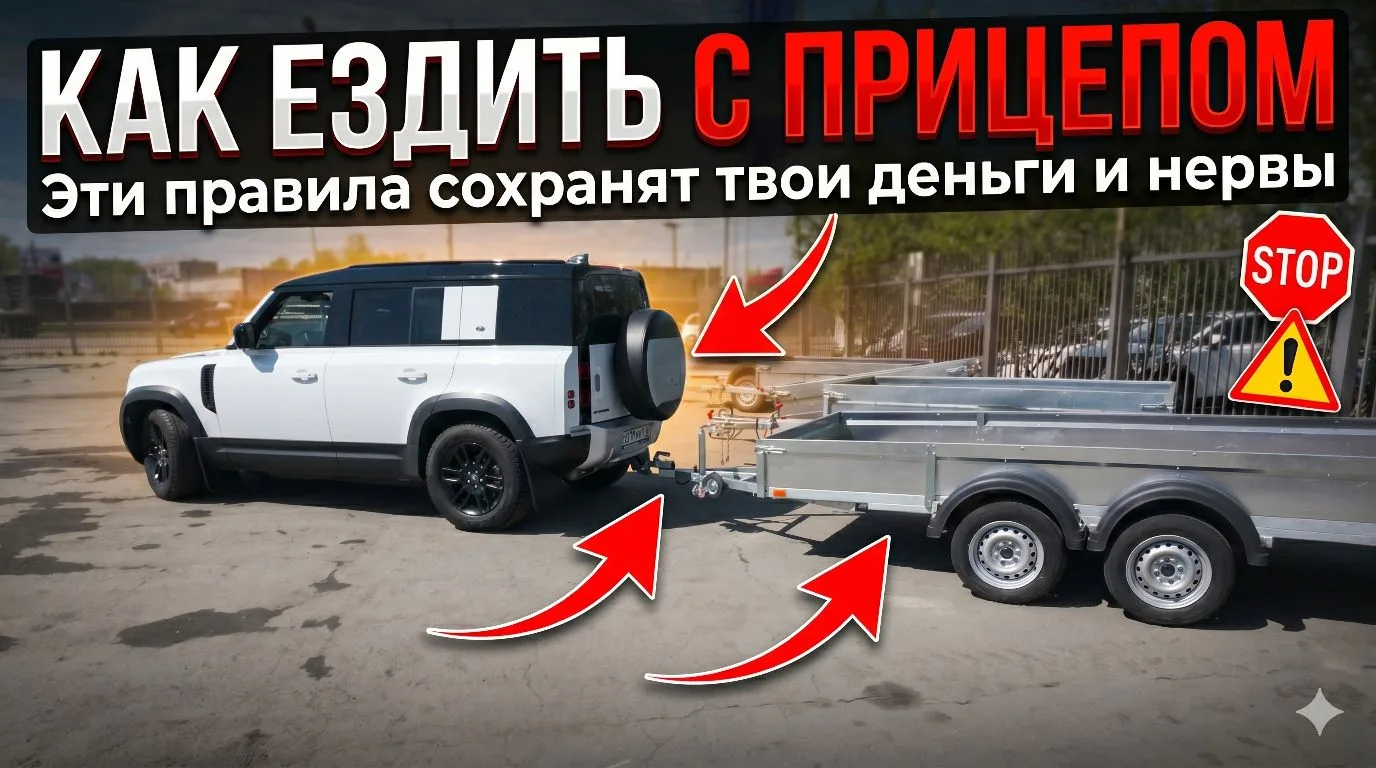 КАК ЕЗДИТЬ С ПРИЦЕПОМ? Базовые правила для новичков.