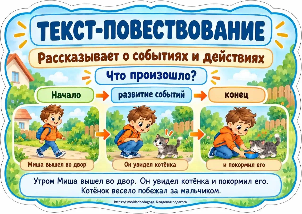 Таблички «Типы текстов»